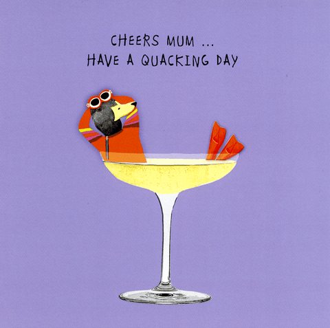 humorous greeting cardSally ScaffardiComedy Card CompanyQuacking Day Mum