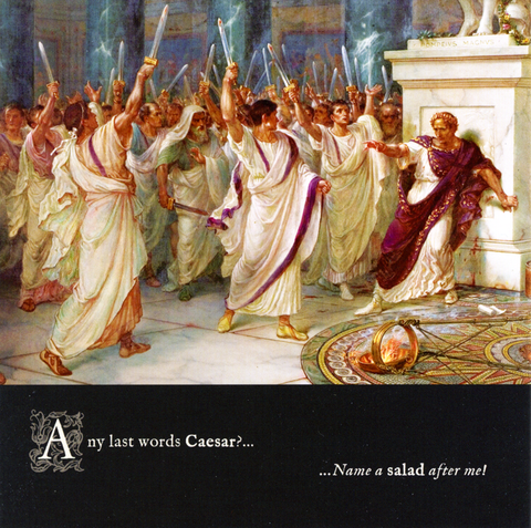 humorous greeting cardWoodmansterneComedy Card CompanyCaesar salad