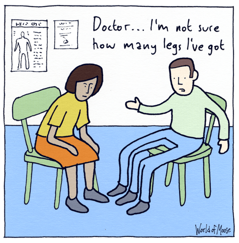 humorous greeting cardWoodmansterneComedy Card CompanyHow many legs