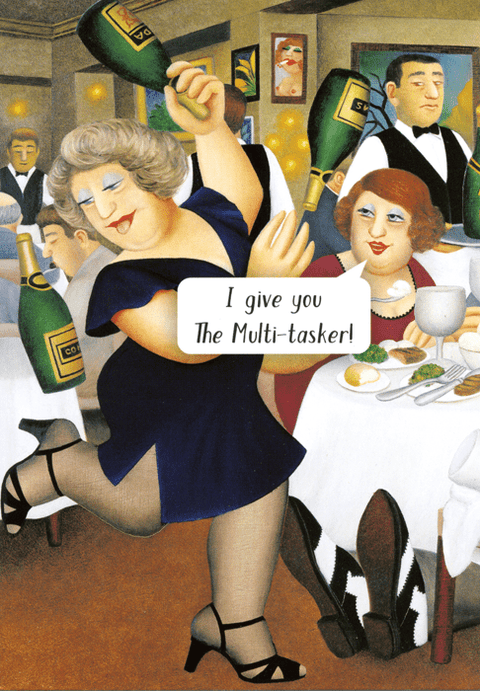 humorous greeting cardWoodmansterneComedy Card CompanyMulti-Tasker