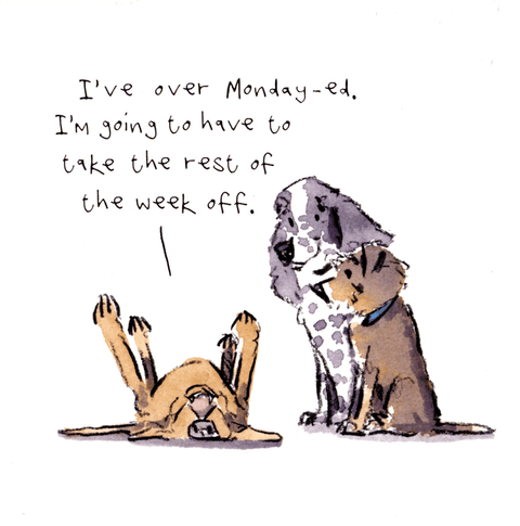 humorous greeting cardWoodmansterneComedy Card CompanyOver Monday - ed