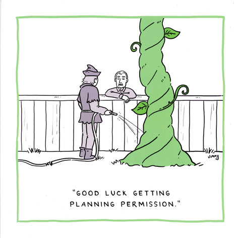 humorous greeting cardWoodmansterneComedy Card CompanyPlanning Permission
