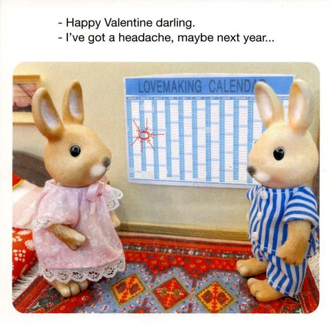 Valentines cardsForest Fr1endsComedy Card CompanyValentine - Got a headache