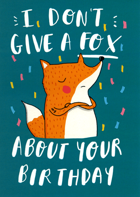 Birthday CardBrainbox CandyComedy Card CompanyBirthday - Don't give a fox