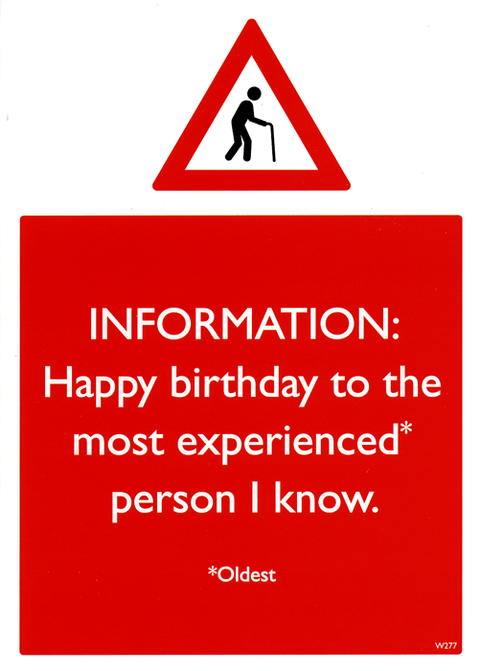 Birthday CardBrainbox CandyComedy Card CompanyMost experienced person I know