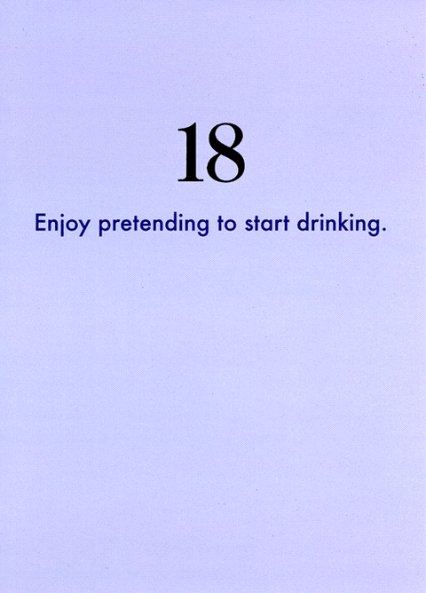 Birthday CardCath TateComedy Card Company18th - Pretend to start drinking
