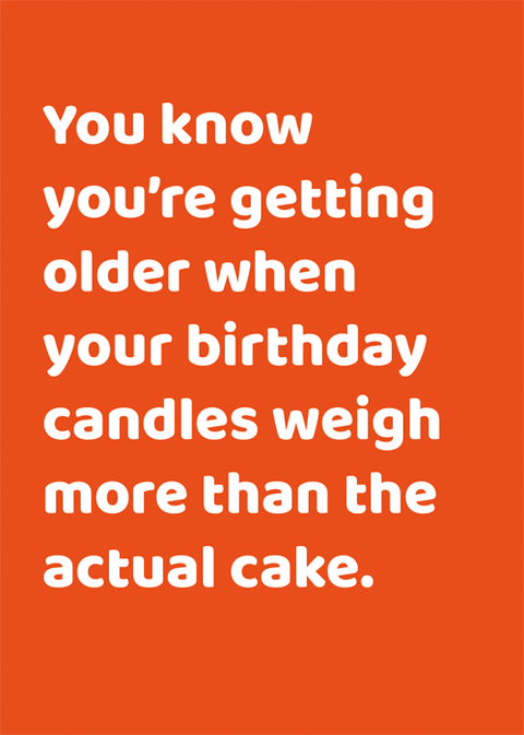 Birthday CardComedy Card CompanyComedy Card CompanyCandles weigh more than cake