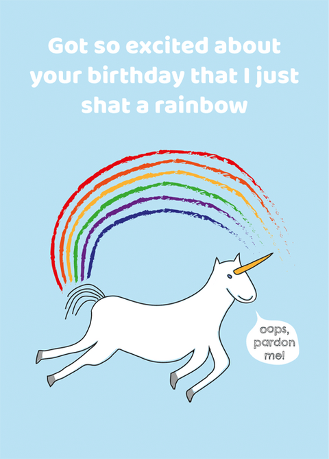 Birthday CardComedy Card CompanyComedy Card CompanyShat a Rainbow