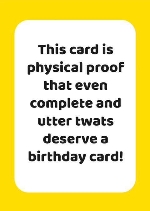 Birthday CardComedy Card CompanyComedy Card CompanyTwats deserve a card