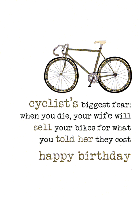 Birthday CardDandelion StationeryComedy Card CompanyCyclist's biggest fear