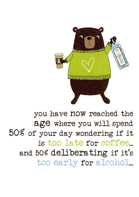 Birthday CardDandelion StationeryComedy Card CompanyToo late for Coffee