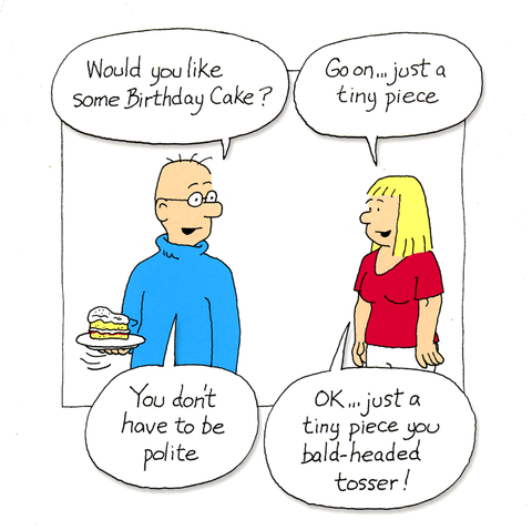 Birthday CardEmotional RescueComedy Card CompanyBirthday cake - don't have to be polite
