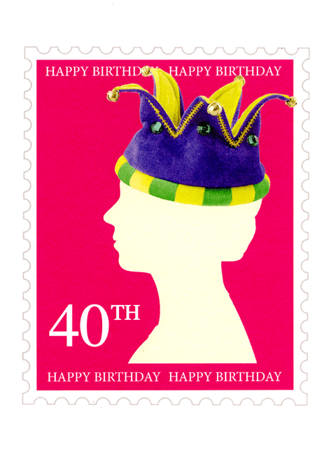 Birthday CardFrankie WhistleComedy Card Company40th Birthday - Postage stamp