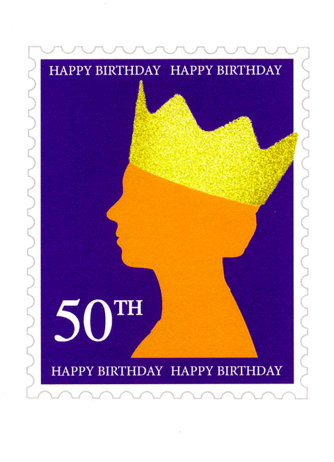 Birthday CardFrankie WhistleComedy Card Company50th Birthday - Postage Stamp