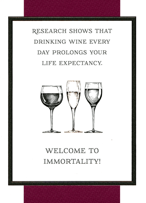 Birthday CardGreat British Card CompanyComedy Card CompanyWine prolongs life expectancy