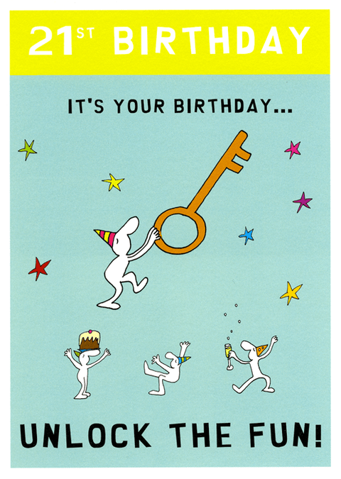 Birthday CardHarold's PlanetComedy Card Company21st - Unlock the fun