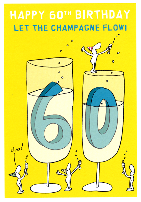 Birthday CardHarold's PlanetComedy Card Company60th - let Champagne flow