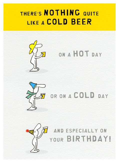Birthday CardHarold's PlanetComedy Card CompanyNothing like a cold beer