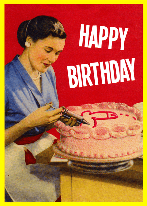 Birthday CardKiss me KwikComedy Card CompanyRude birthday cake