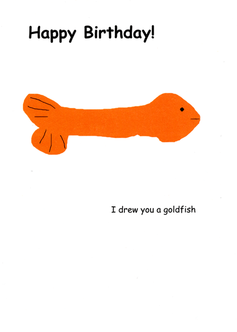 Birthday CardPaperlinkComedy Card CompanyDrew a goldfish