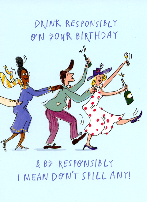 Birthday CardPaperlinkComedy Card CompanyDrink responsibly on birthday