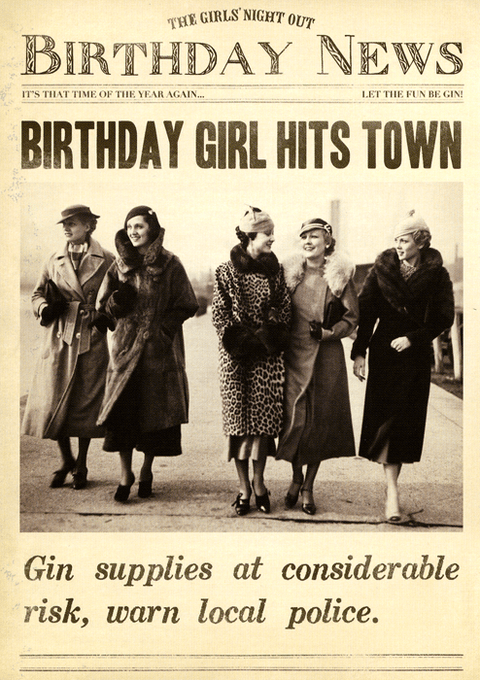 Birthday CardPigmentComedy Card CompanyBirthday girl hits town