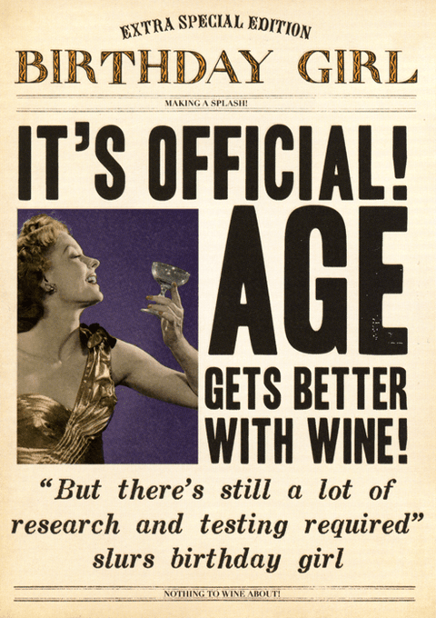 Birthday CardPigmentComedy Card CompanyOfficial - Age gets better with wine