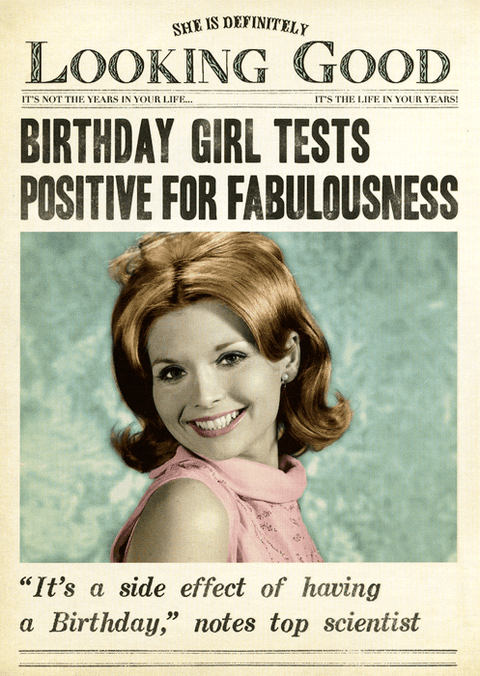 Birthday CardPigmentComedy Card CompanyTests positive for Fabulousness