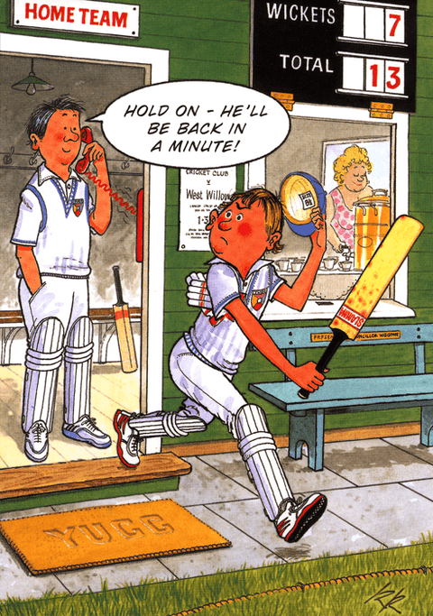 Birthday CardRainbow CardsComedy Card CompanyCricket - back in a minute