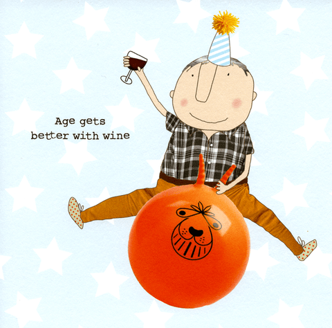 Birthday CardRosie Made a ThingComedy Card CompanyAge gets better with Wine