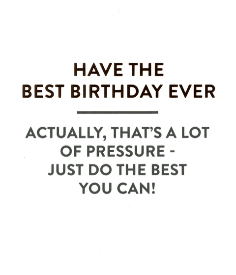 Birthday CardUK GreetingsComedy Card CompanyBirthday - do the best you can