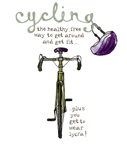 Birthday CardUK GreetingsComedy Card CompanyCycling - get fit and wear lycra
