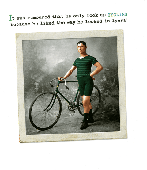 Birthday CardUK GreetingsComedy Card CompanyCycling - like way he looked in lycra