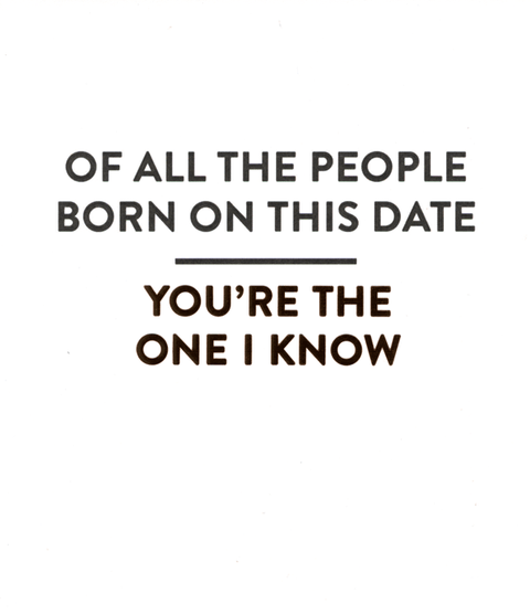 Birthday CardUK GreetingsComedy Card CompanyOf all the people born today