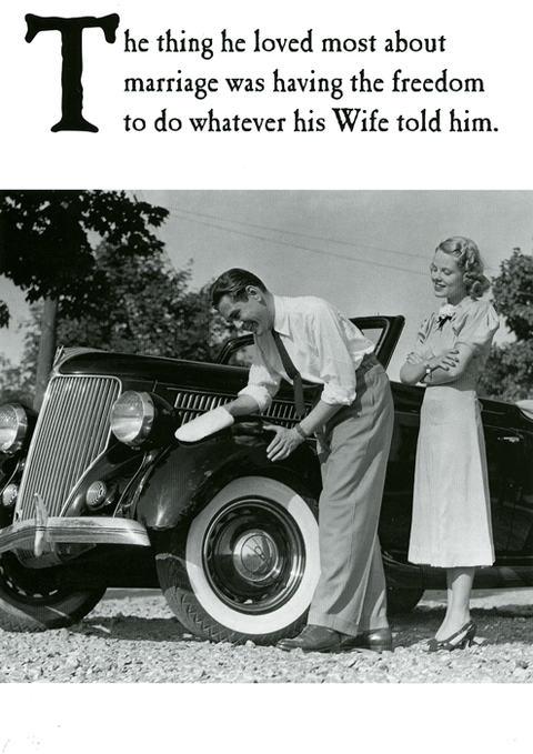 Funny Cards - Whatever His Wife Told Him