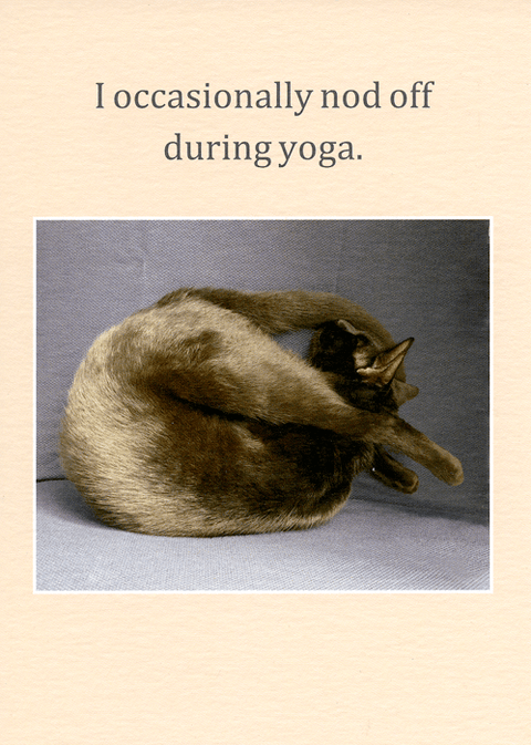 Funny CardsCath TateComedy Card CompanyNod off during Yoga