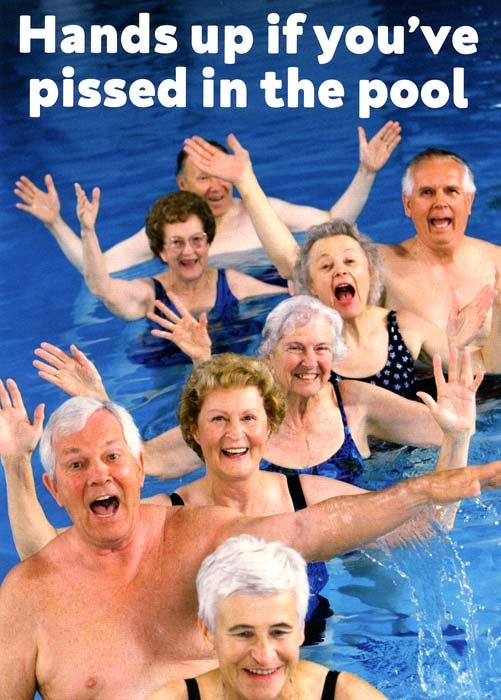 Cringe Pool Cheeky card by Dean Morris - Pissed in the pool – Comedy Card Company