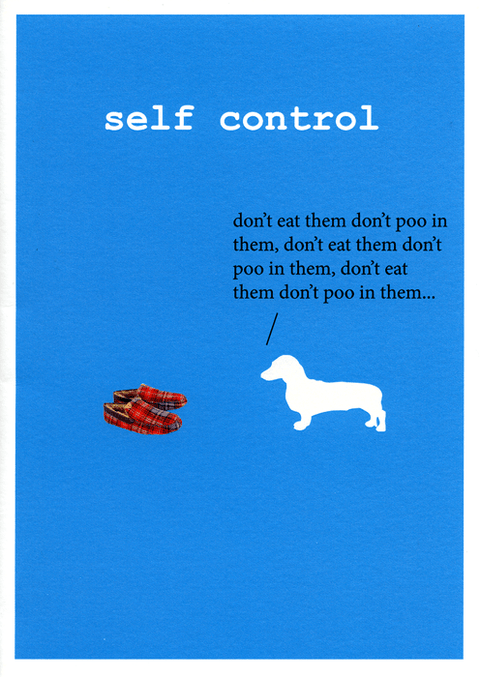 Funny CardsFrankie WhistleComedy Card CompanyDog - Self Control