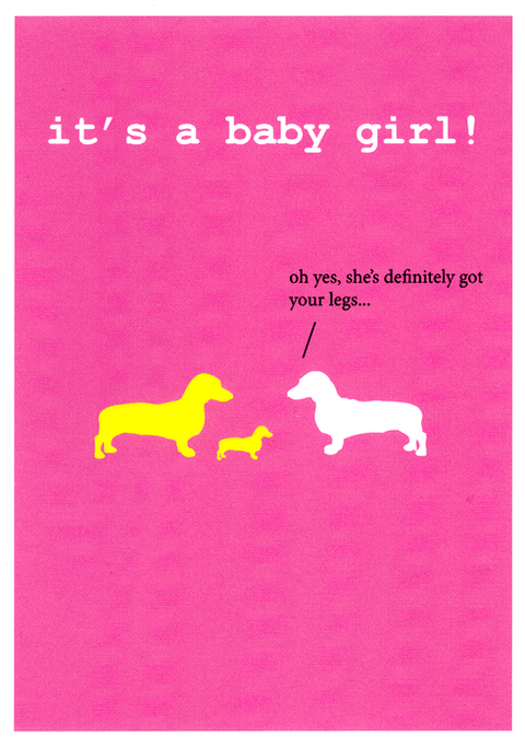 Funny CardsFrankie WhistleComedy Card CompanyIt's a baby girl!