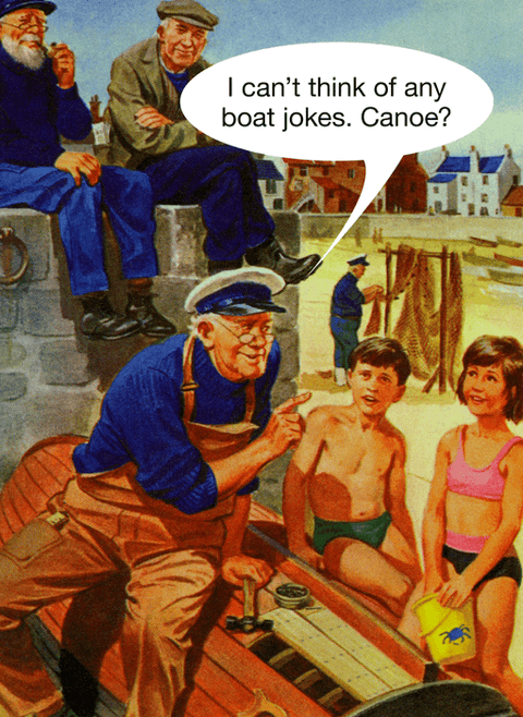 Funny CardsKiss me KwikComedy Card CompanyBoat jokes. Canoe?