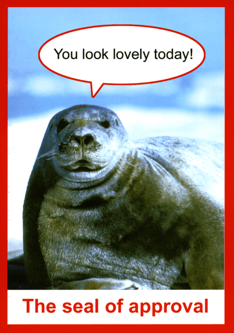 Funny CardsKiss me KwikComedy Card CompanyThe seal of approval