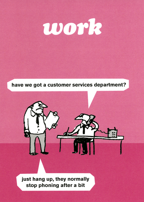 Funny CardsModern TossComedy Card CompanyCustomer services department