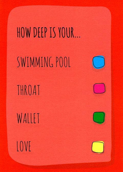 Funny CardsObjectablesComedy Card CompanyHow deep