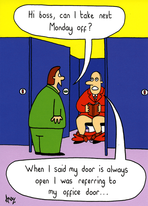 Funny CardsPaper RoseComedy Card CompanyBoss - My door is always open