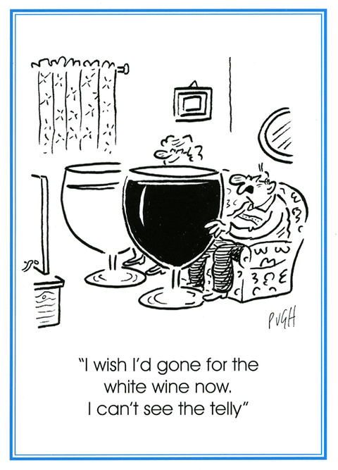 Funny CardsPeartree HeybridgeComedy Card CompanyWish gone for white wine