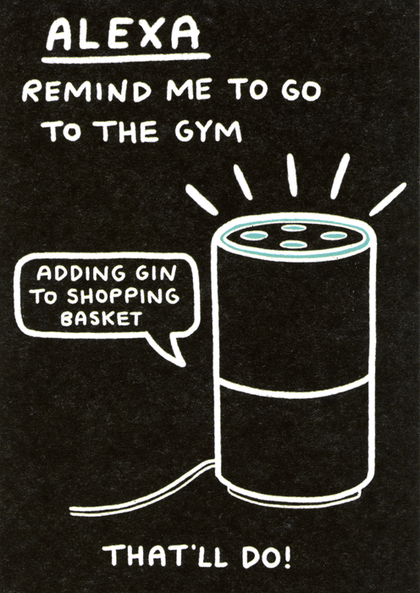 Funny card - Alexa remind me to go to the Gym – Comedy Card Company