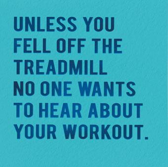 Funny Cards Redback Fell off treadmill Comedy Card Company