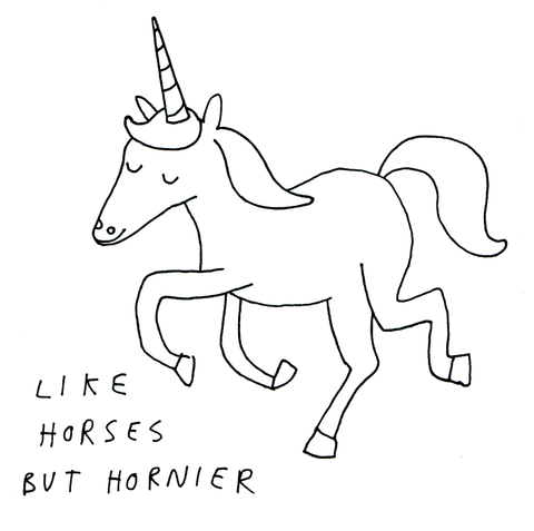 Funny CardsRedbackComedy Card CompanyUnicorns - like horses but hornier