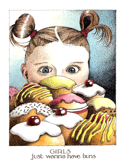Funny CardsSimon DrewComedy Card CompanyGirls just wanna have buns