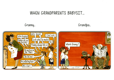 Funny CardsTottering by GentlyComedy Card CompanyWhen Grandparents Babysit